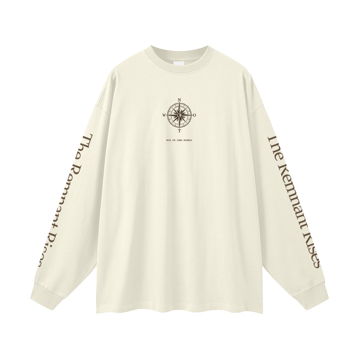 Oversized Long Sleeve T-Shirt in Milk Tea