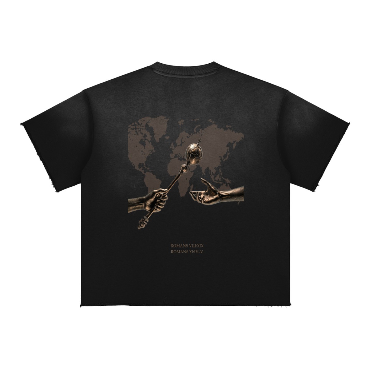 Sun Fade Raw Edge T-Shirt back view