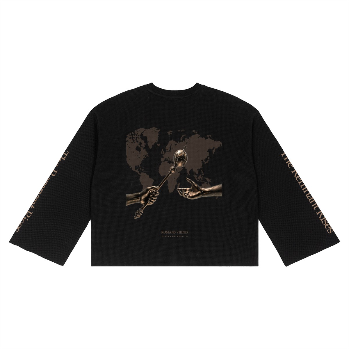 Waffle Raw Edge T-Shirt back view